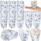 200 Pcs Chinoiserie Blue White Flower Tulip Cupcake Liners Paper Mini Baking Cups Cupcake Wrappers Muffin Liners for 1.97 x 1.97 x 3.15 inches Wedding Tea Party Bridal Baby Shower Decoration